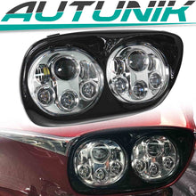 5.75" Dual LED Headlight DRL Projector Headlamp For Road Glide 1998-2013