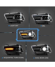 LED Projector Headlights Sequential Turn Signal For 2011-2014 Dodge Charger