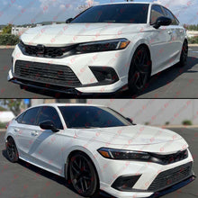For 2022-2024 Honda Civic 11th GF Bodykit Pearl White Black Front Bumper Lip Kit