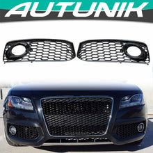 Black Front Fog Light Grill Cover for Audi A5 B8 8T S-line S5 2008-2012
