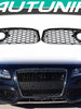 Black Front Fog Light Grill Cover for Audi A5 B8 8T S-line S5 2008-2012