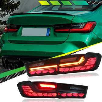 Pair LED Sequential Tail Lights Assembly for BMW 3 Series G20 G80 M3 2019-2023