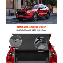 Retractable Rear Cargo Cover For Mazda CX-5 2017–2025 Carbon Fiber Texture