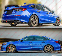 For 2022-2026 Honda Civic MC FE180 Aegean Blue Black 2 Tone Side Skirt Extension