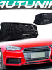 Black Front Fog Light Cover Fit For AUDI A4 B9 S-LINE 2016-2018 Bumper Grille US