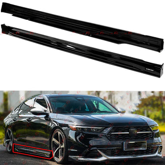 For 2023-2025 Honda Accord 11th Gen Gloss Black Add On Side Skirt Extension