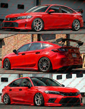 For 2022-2026 Honda Civic Sedan & Hatchback Rallye Red Black 2 Tone Side Skirt Extension