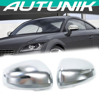 Chrome Mirror Cover Caps Replace For AUDI TT MK2 8J TTS TTRS R8 2006-2014 mc9