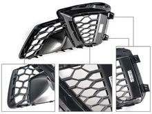 Gloss Black Front Bumper Fog Light Cover Grille For Audi A4 B9 S-LINE S4 2020-2025