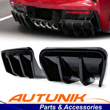 For Corvette C7 Z06 2014-2019 STG 3 Glossy Black Rear Bumper Diffuser Kit