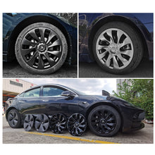 4pcs 18 inch Wheel Hub Caps Cover Trim Ring For 2017-2023 Tesla Model 3