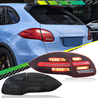 LED Smoked Tail Lights for Porsche Cayenne 958 2011-2014 Sequential Rear Lamps