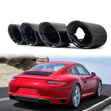 Exhaust Tips Black for Porsche 911 Carrera 991.2 NON-PSE 2017 2018 2019