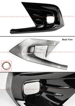 For 2022-2024 Honda Civic Aero Fin Style Gloss Black Fog Light Lamp Bezel Add-On Cover