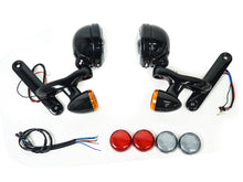 4.5" LED Passing Light Brackets Black for Harley Road Glide 2006-2023