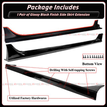 For 2023-2026 Honda Civic Type-R FL5 MU Style Gloss Black Side Skirt Extension