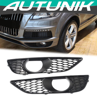 Front Fog Light Grille Covers Bezels for AUDI Q7 S-Line 2010-2015