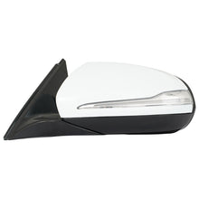 White Left Driver Side Mirror w/ Blind Spot for 2014-2020 Mercedes W222 S450 S500 S550 Sedan