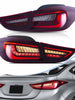 Red LED Tail Lights Fit 2011-2016 Hyundai Elantra Sequential Signal Cherry Red Lamp