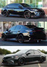 Gloss Black Side Skirts Extension For 2018-2024 Toyota Camry LE SE XSE XLE