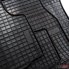 4pcs Floor Mats Liner for Audi Q7 2007-2015 Black Rubber All-Weather 4 Pcs
