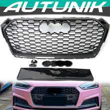 Carbon Look Honeycomb Front Bumper Grille for Audi A5 S5 B9 2017-2019 RS5 Style