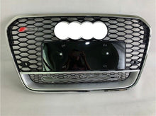 Chrome Honeycomb Front Grill RS6 Style For AUDI A6 C7 S6 2012-2015