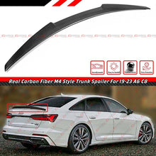 Real Carbon Fiber Rear Trunk Spoiler Wing fit for Audi A6 S6 C8 Sedan 2019-2024