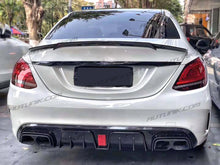 Carbon Style LED Diffuser w/ Exhaust Tips for Mercedes W205 Sedan C300 C43 AMG 2015-2021 di12