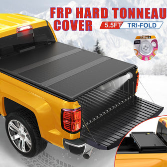 5.5FT FRP Hard Bed Tonneau Cover 3-Fold For 2022 2023 2024 Toyota Tundra Truck