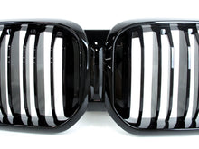 Front Bumper Grill Black Dual Slats Fit 2022-2024 BMW X3 G01 2022-2025 X4 G02 LCI