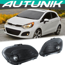 For 2012-2015 KIA Rio Hatchback LED DRL Fog Lights + Covers + Connector