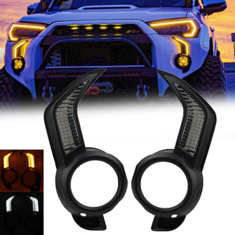 Upgrade LED DRL Fog Lights Turn Signal Lamp For Toyota 4Runner 2014-2024