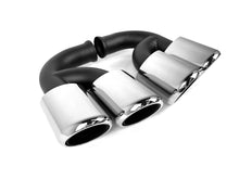 Pair For 2011-2014 Porsche Cayenne 92A 958 Stainless Rear Muffler Pipes Exhaust Tips Chrome