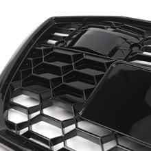 RS6 Style Front Bumper Grille Honeycomb Gloss Black For Audi A6 S6 C8 2019-2022