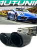 3-Layer Exhaust Tips Tailpipe Black for Porsche 981 Cayman Boxster 2013-2016