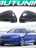 Carbon Look Side Mirror Cover Caps Replace For AUDI A4 B9 S4 A5 F5 S5 w/ Lane Assist 2017-2024 mc129