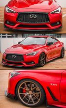 For 2017-2022 Infiniti Q60 V2 Matt Black Full Size 1Pc Front Bumper Lip Splitter