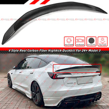 For 2024-2025 Tesla Model 3 Highland Carbon Fiber Rear Trunk Spoiler Wing