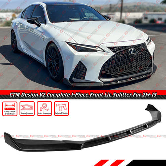 Matte Black Front Bumper Lip Splitter fit for Lexus IS300 IS350 2021-2024