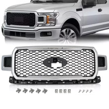 For Ford F-150 F150 2018-2020 Front Bumper Grille Grill Assembly Chrome+Black