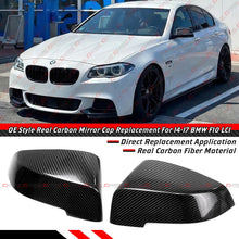 For 2014-2017 BMW F06 F10 F01 LCI Real Carbon Fiber Mirror Covers Cap Replacement