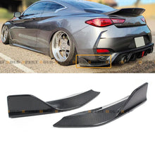 Carbon Fiber Rear Bumper Side Corner Spat Extension For 2017-2022 Infiniti Q60 Coupe