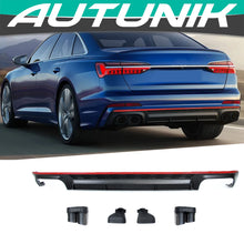 Matte Black Diffuser Exhaust Tips for Audi A6 C8 Sline 2019-2025