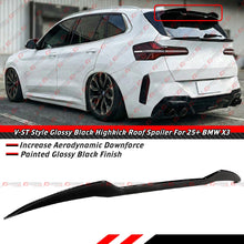 For 2025-2026 BMW G45 X3 V-ST Style Gloss Black Highkick Rear Roof Spoiler Wing Lid