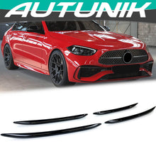 Gloss Black Front Bumper Fog Light Cover Trims For Mercedes W206 S206 C200 C300 C43 AMG 2022-2024