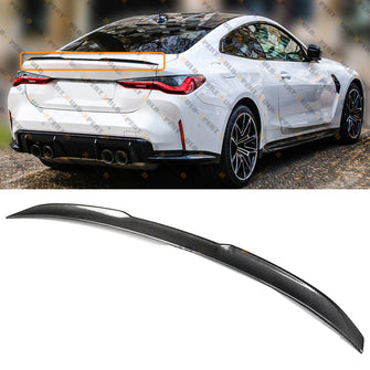 Carbon Fiber Rear Trunk Spoiler Wing For 2021-2025 BMW 4-Sereis G22 430i G82 M4 Coupe