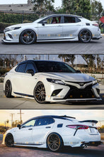 For 2018-2024 Toyota 8th Gen Camry Yofer Pearl White Black 2 Tone Side Skirt Extension