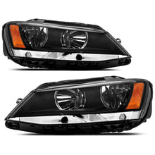 For 2011-2018 VW Jetta MK6 Base SE TDI GTI Headlights Assembly Black Halogen