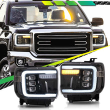 VLAND LED Headlights Assembly for GMC Sierra 1500 2014-2018 Sierra 2500HD 3500HD 2015-2019